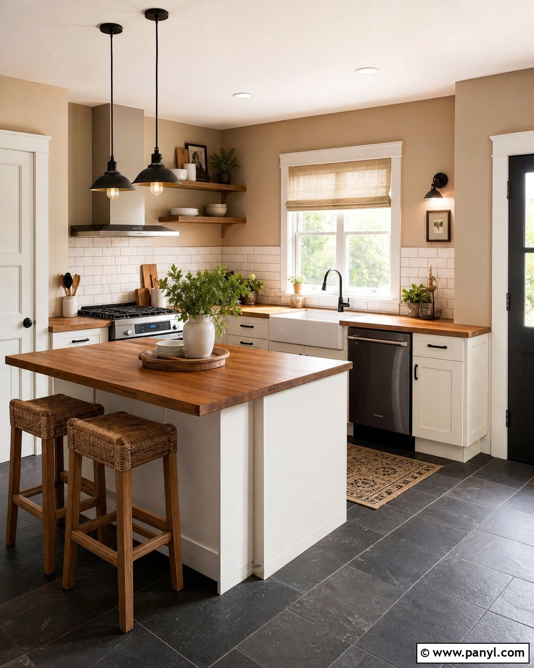 Tan Kitchen Walls With Butcher Block Counters - 30 tan kitchen walls