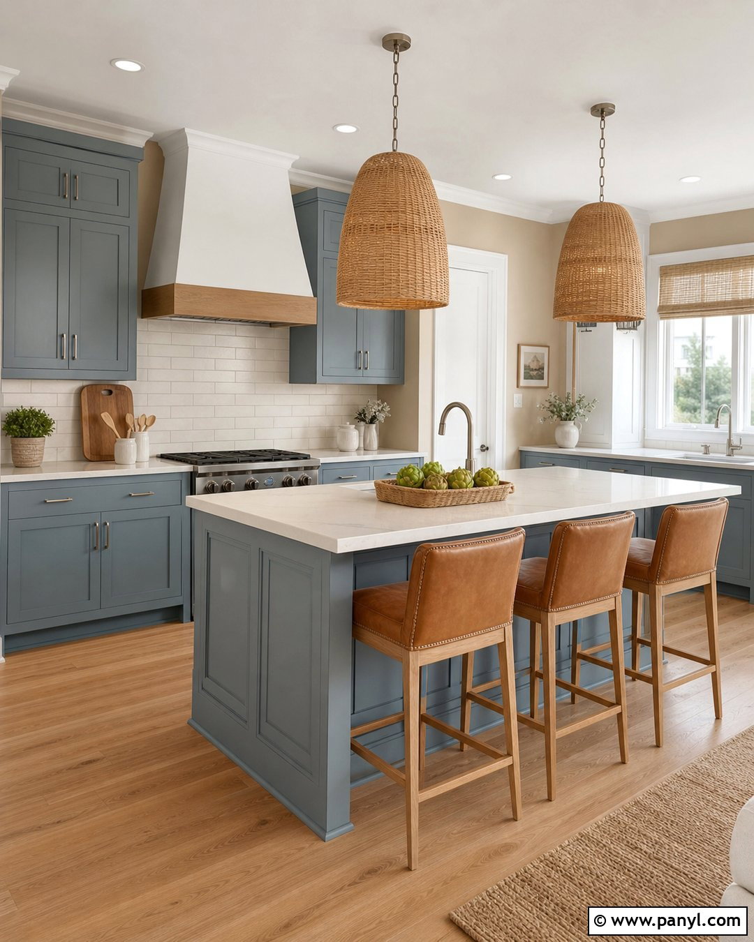 Tan Kitchen Walls With Dusty Blue Cabinets - 30 tan kitchen walls