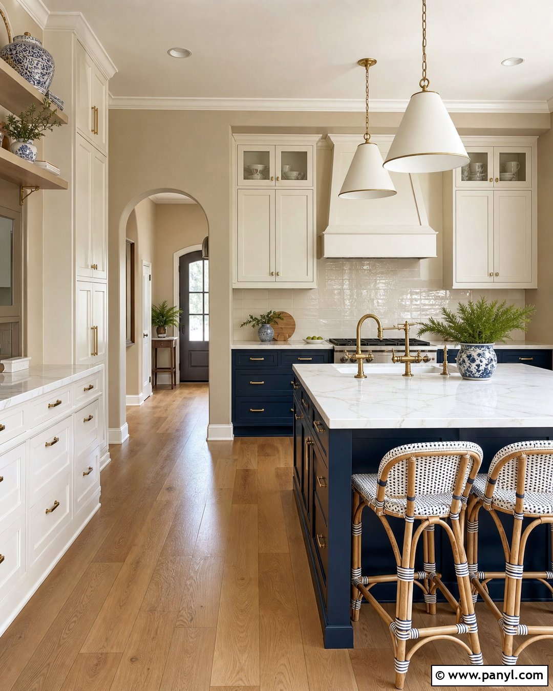 Tan Kitchen Walls With Navy Cabinets - 30 tan kitchen walls