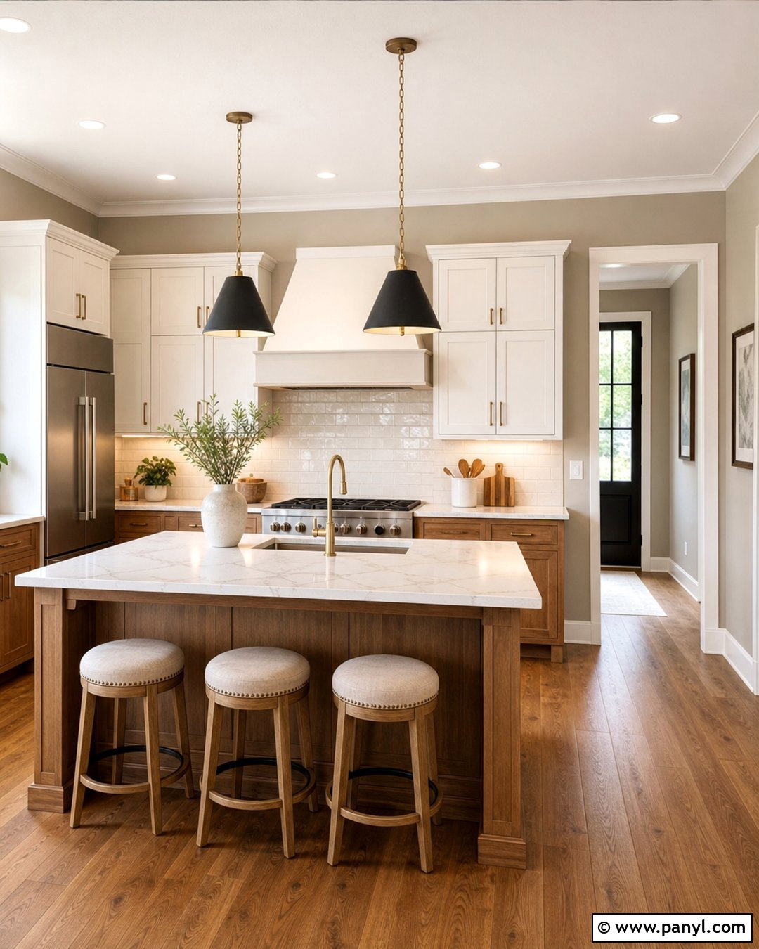 Tan Kitchen Walls With Two Tone Cabinets - 30 tan kitchen walls