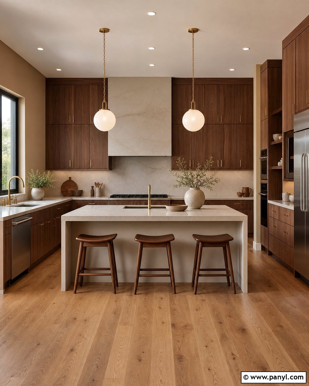 Tan Kitchen Walls With Walnut Cabinets - 30 tan kitchen walls