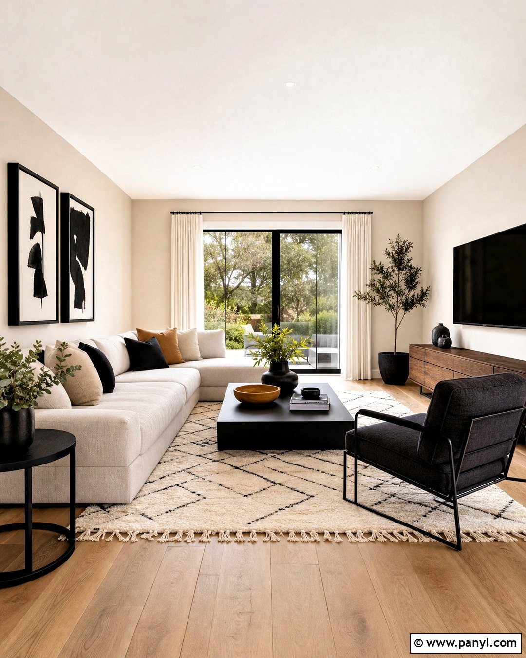 Tan Living Room Walls With Black Accents - 20 tan living room walls
