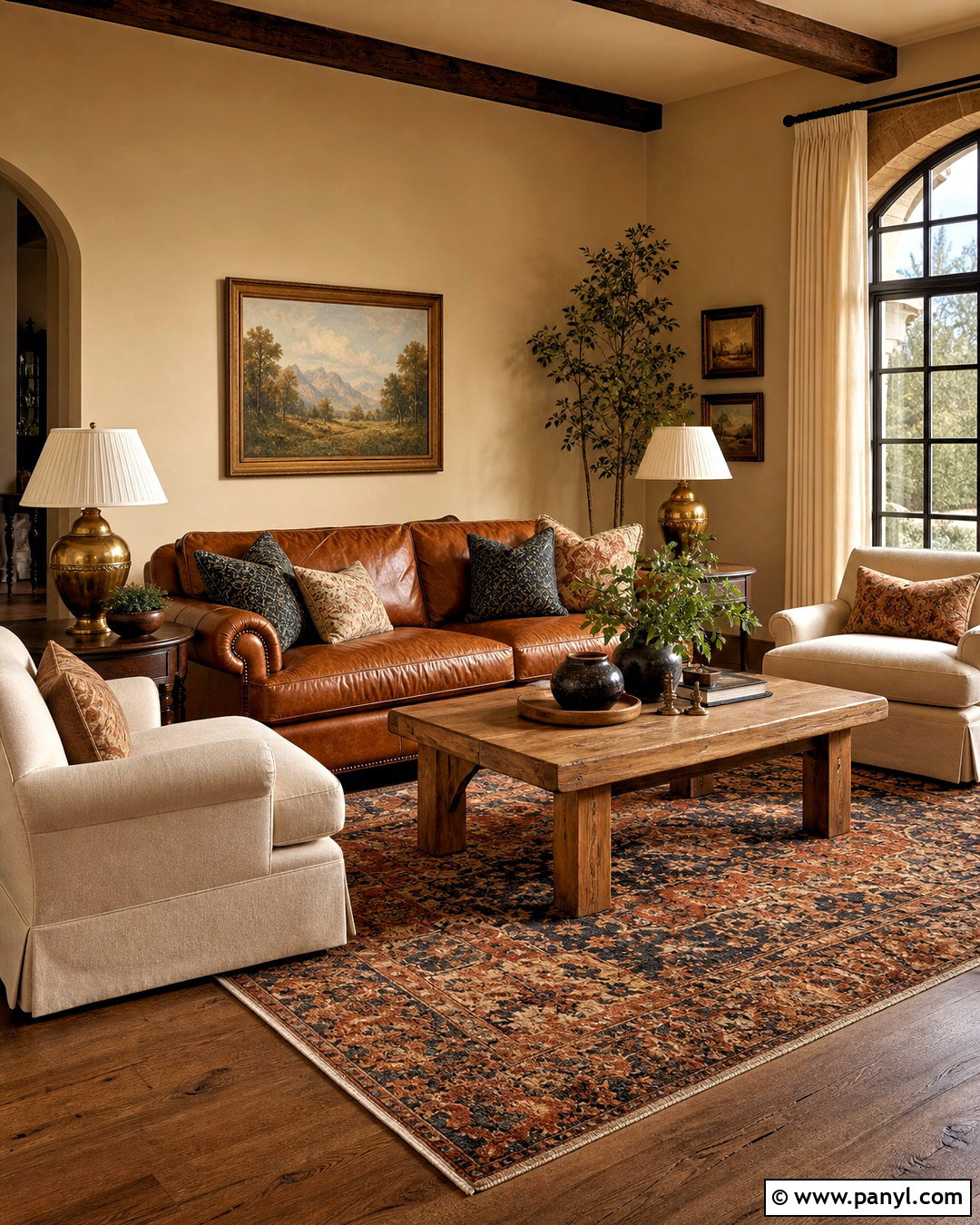 Tan Living Room Walls With Brown Leather Sofa - 20 tan living room walls