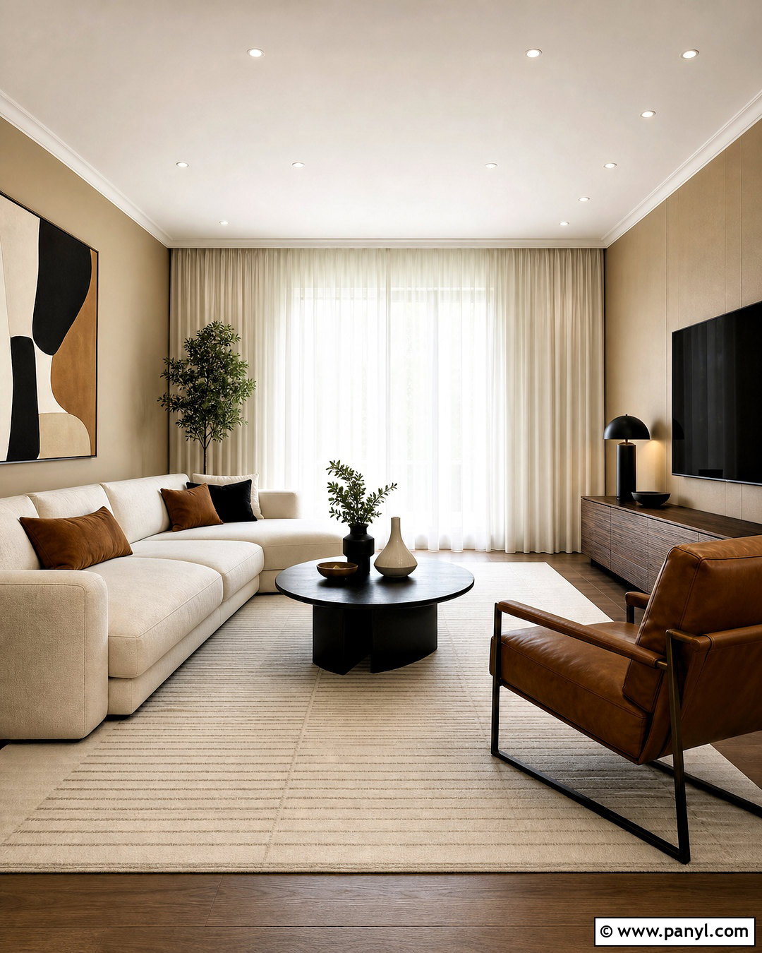 Tan Living Room Walls With Modern Decor - 20 tan living room walls