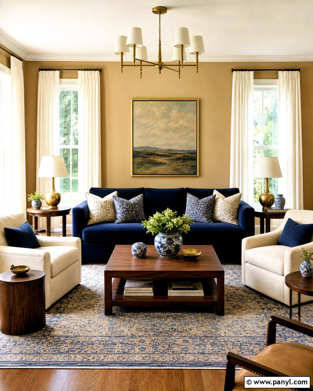 Tan Living Room Walls With Navy Sofa - 20 tan living room walls