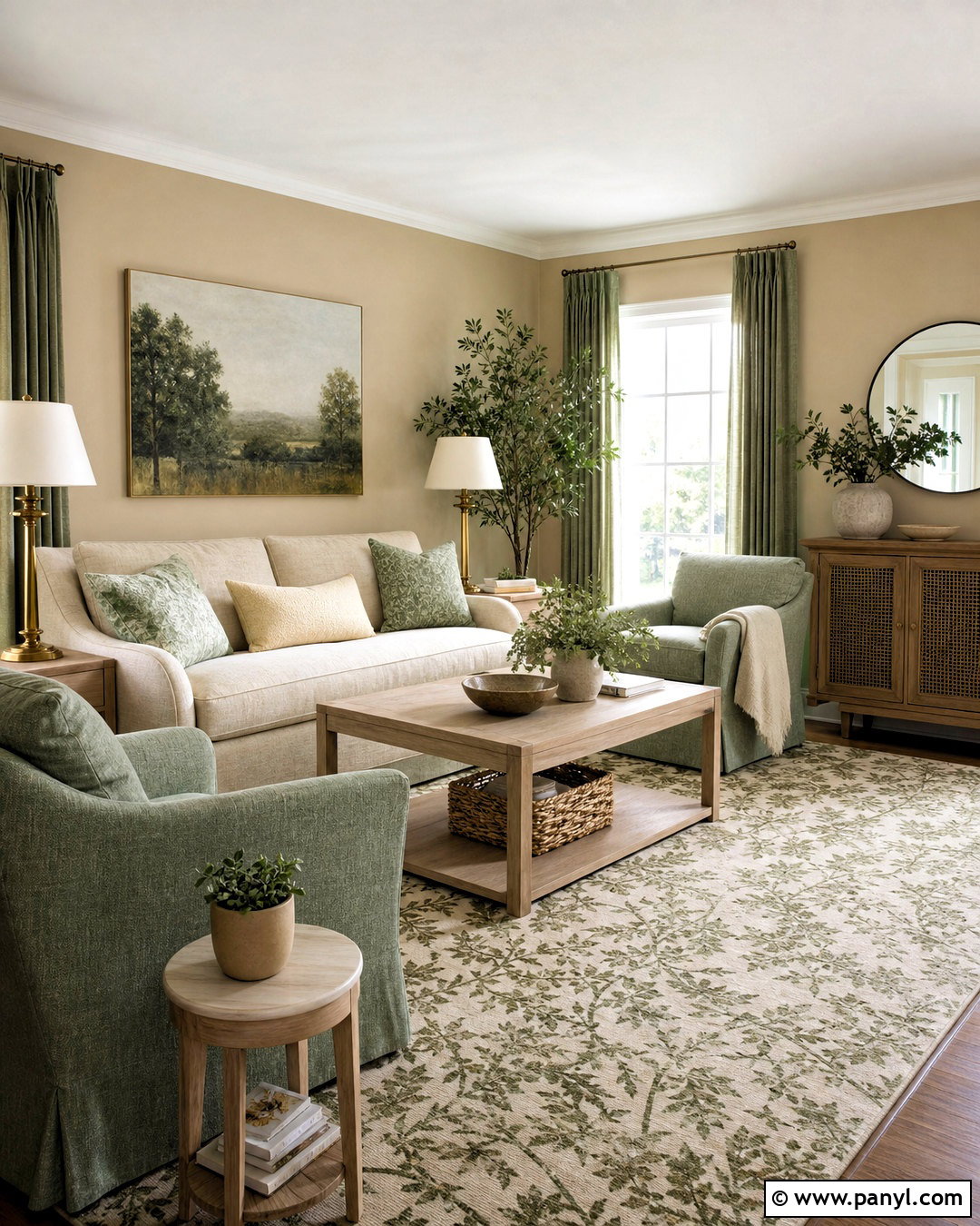 Tan Living Room Walls With Sage Green Decor - 20 tan living room walls