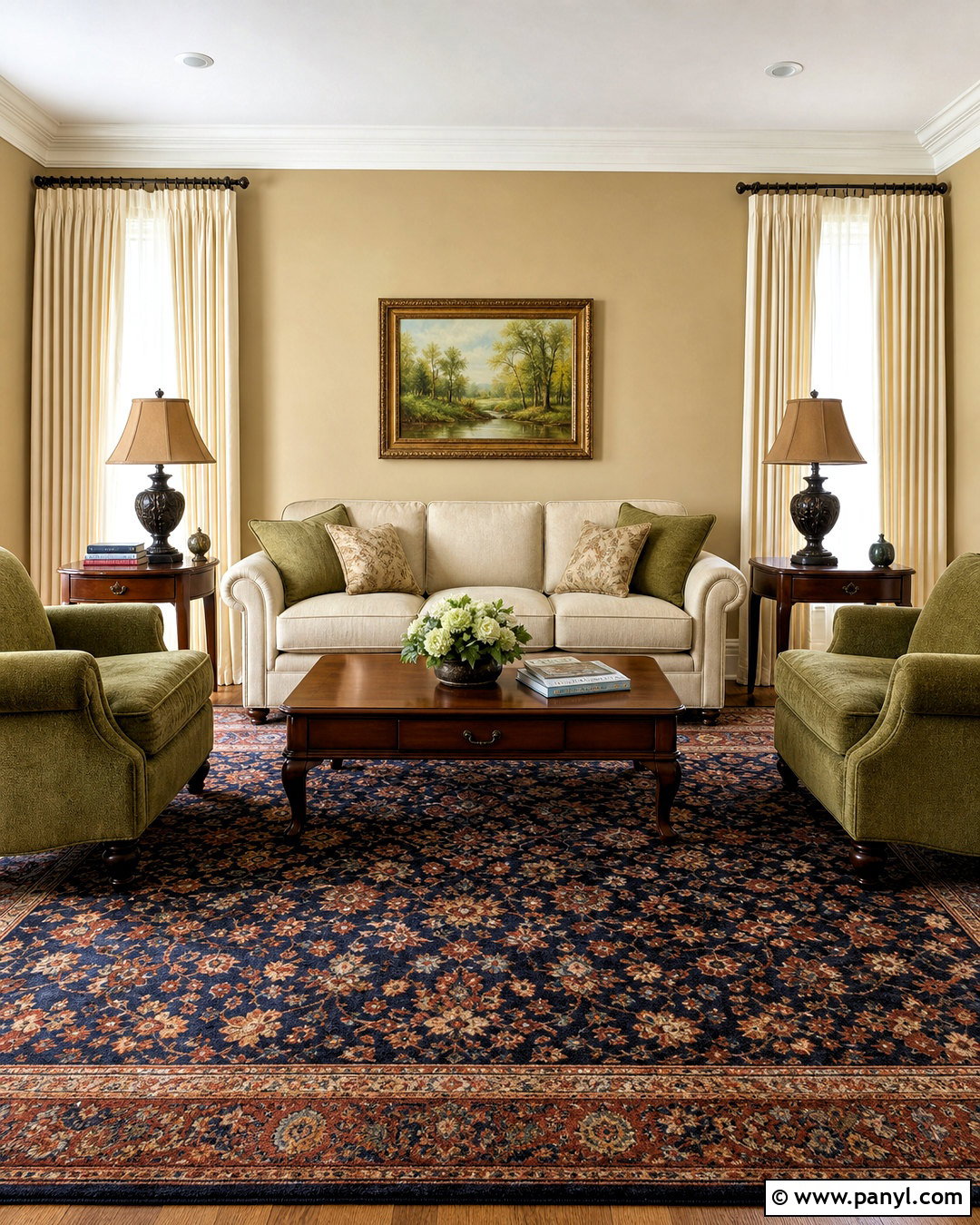 Tan Living Room Walls With Traditional Decor - 20 tan living room walls