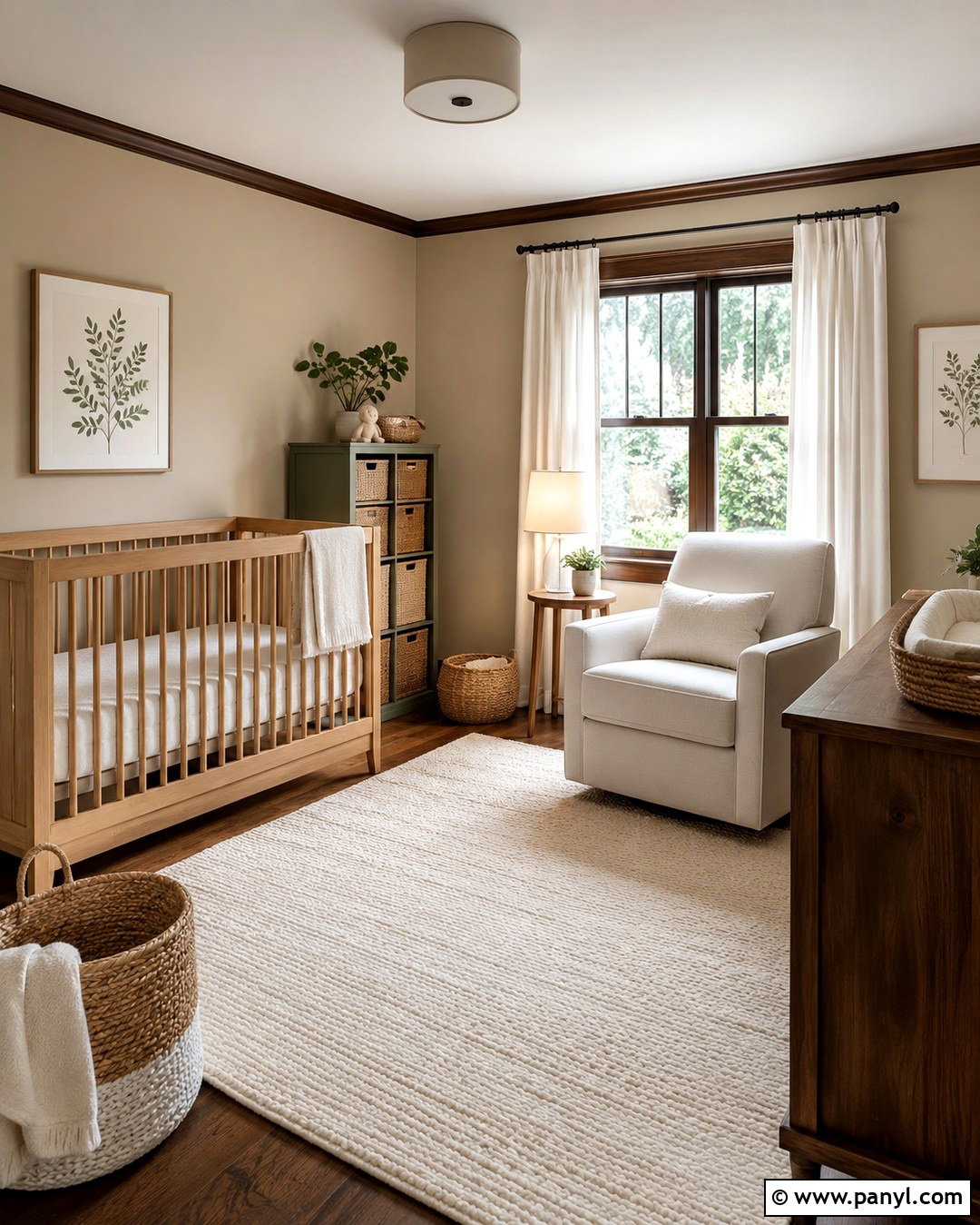 Tan Nursery With Medium Brown Trim - 20 Tan Walls Brown Trim Ideas