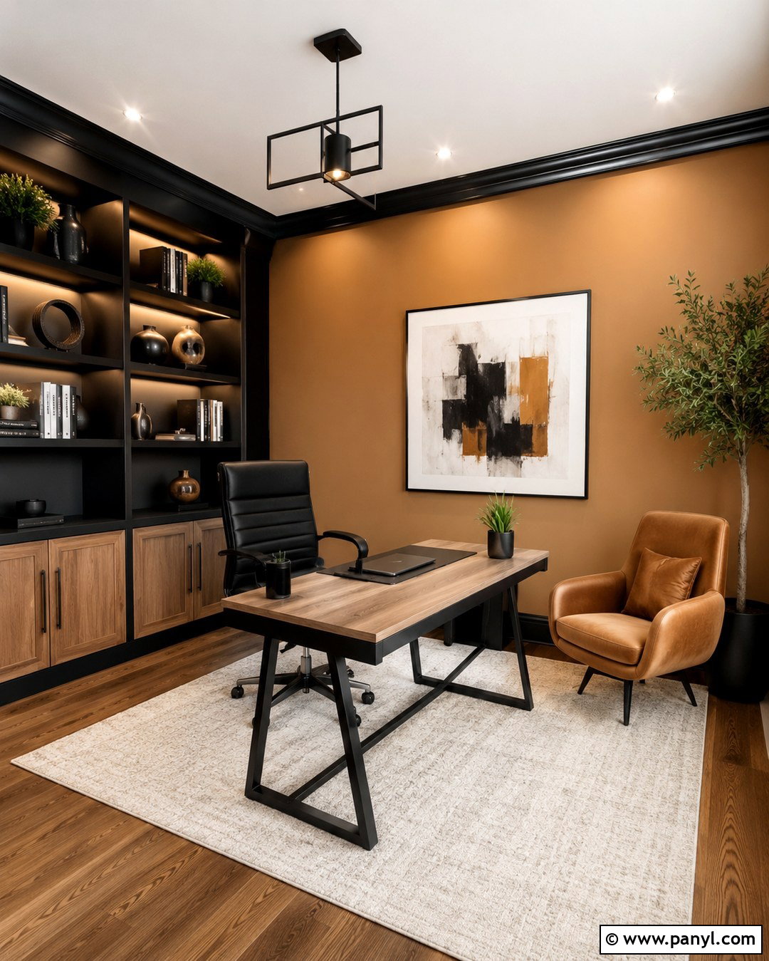 Tan Office Walls With Black Accents - 20 Tan Office Walls