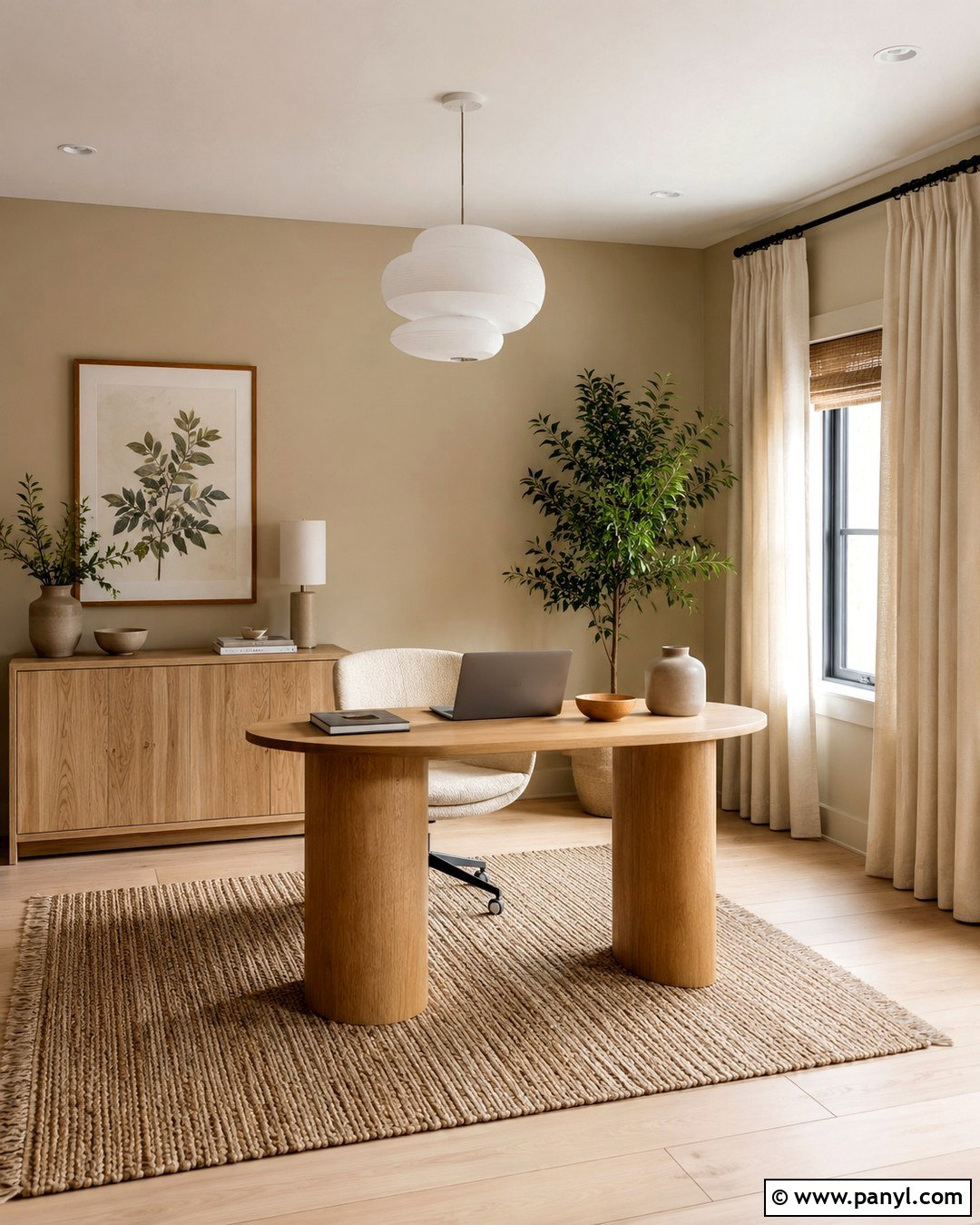 Tan Office Walls With Light Oak Furniture - 20 Tan Office Walls