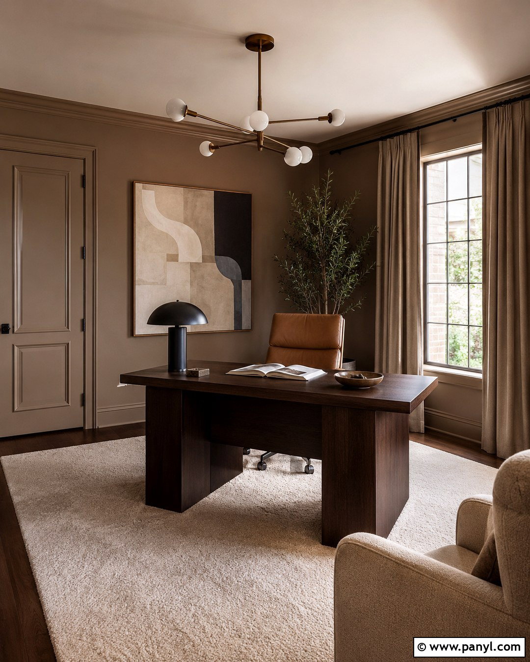 Tan Office Walls With Matching Tan Trim - 20 Tan Office Walls