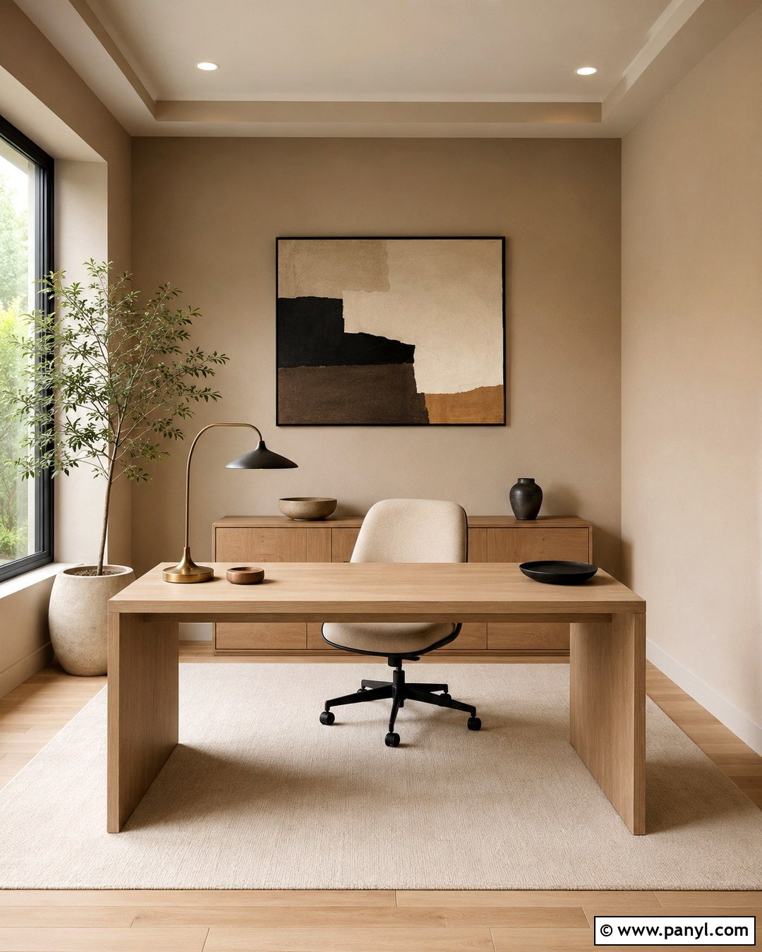 Tan Office Walls With Minimal Decor - 20 Tan Office Walls