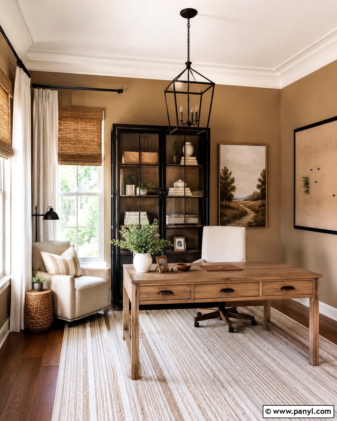 Tan Office Walls With Modern Farmhouse Decor - 20 Tan Office Walls