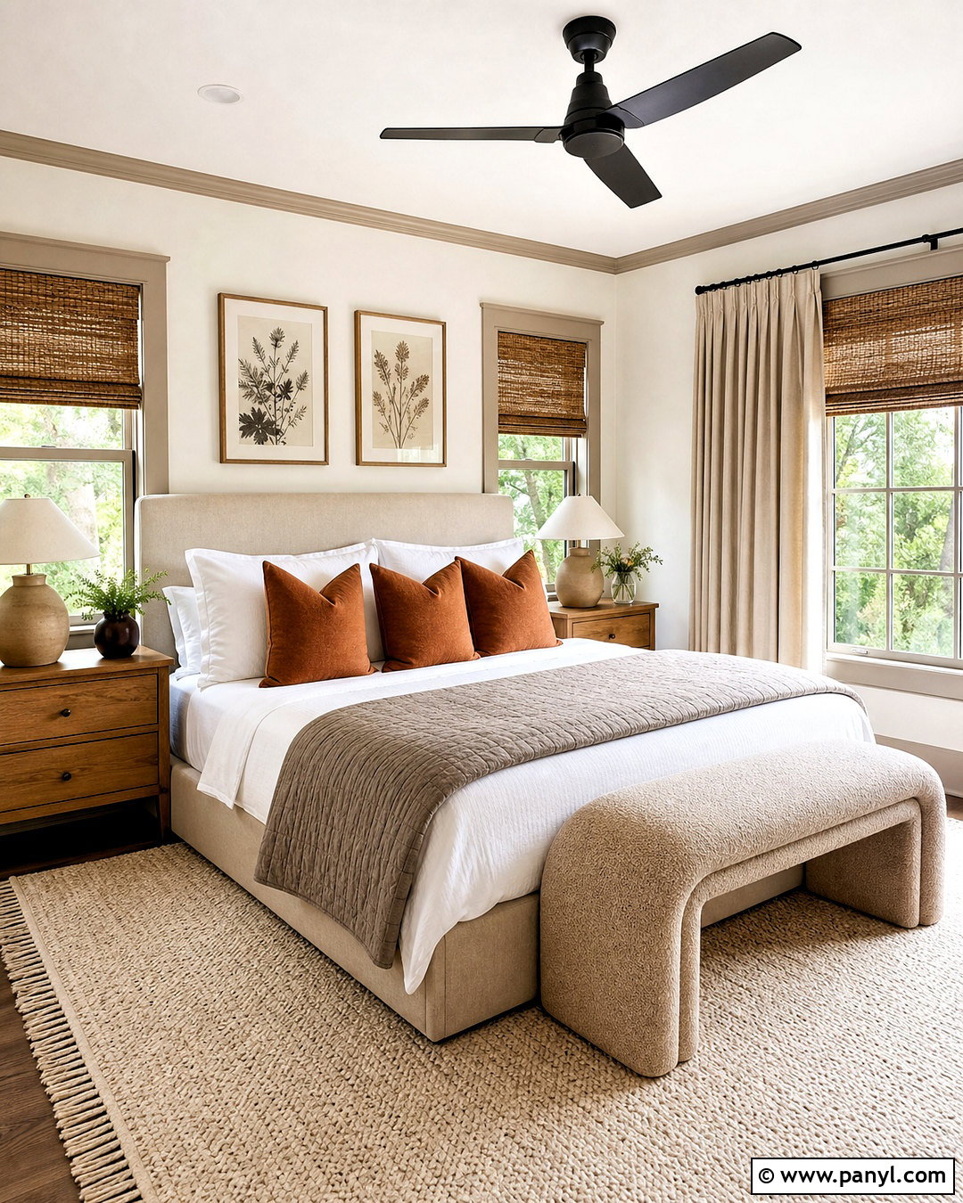 Tan Trim White Walls Bedroom - 20 tan trim white walls