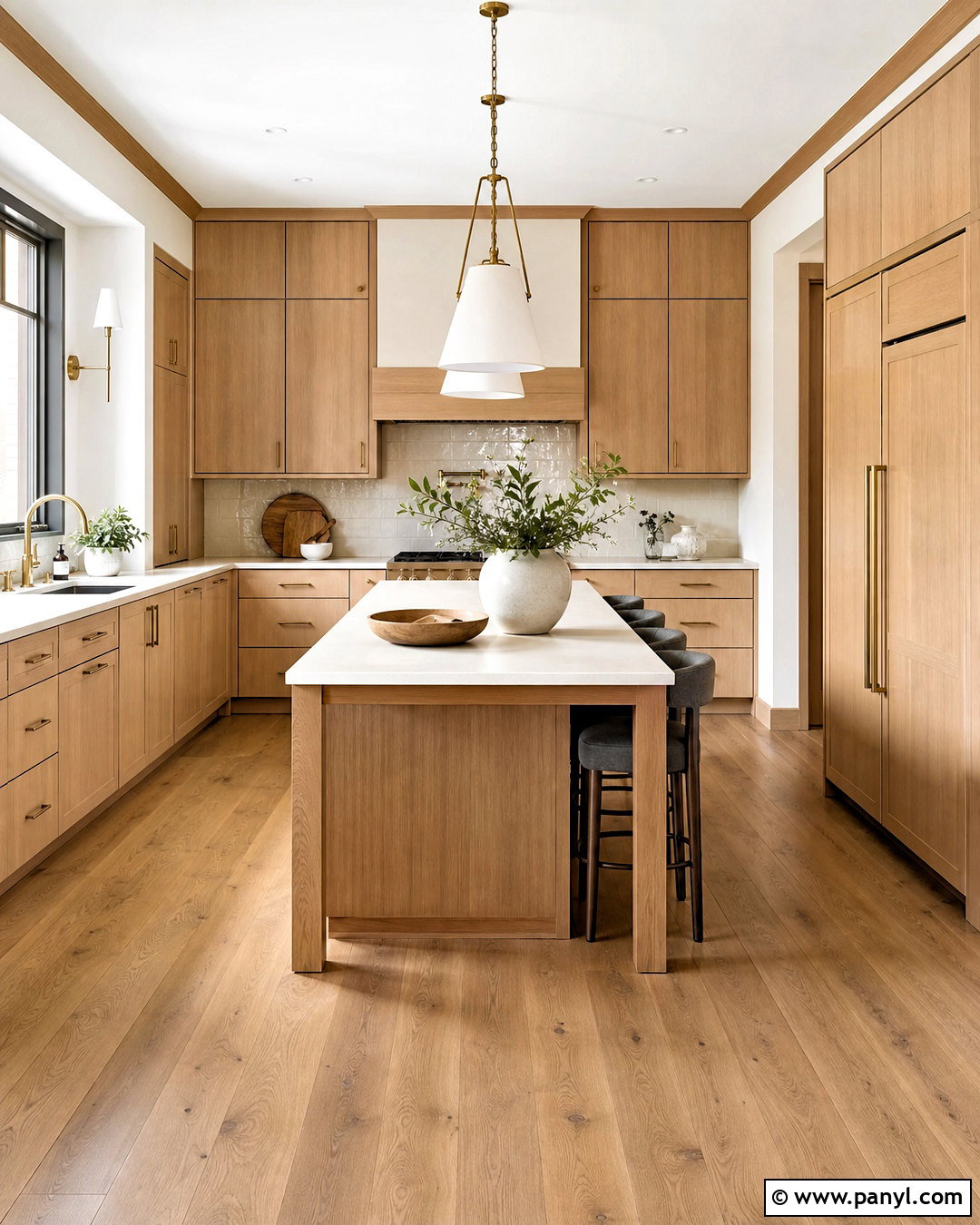 Tan Trim White Walls Kitchen - 20 tan trim white walls