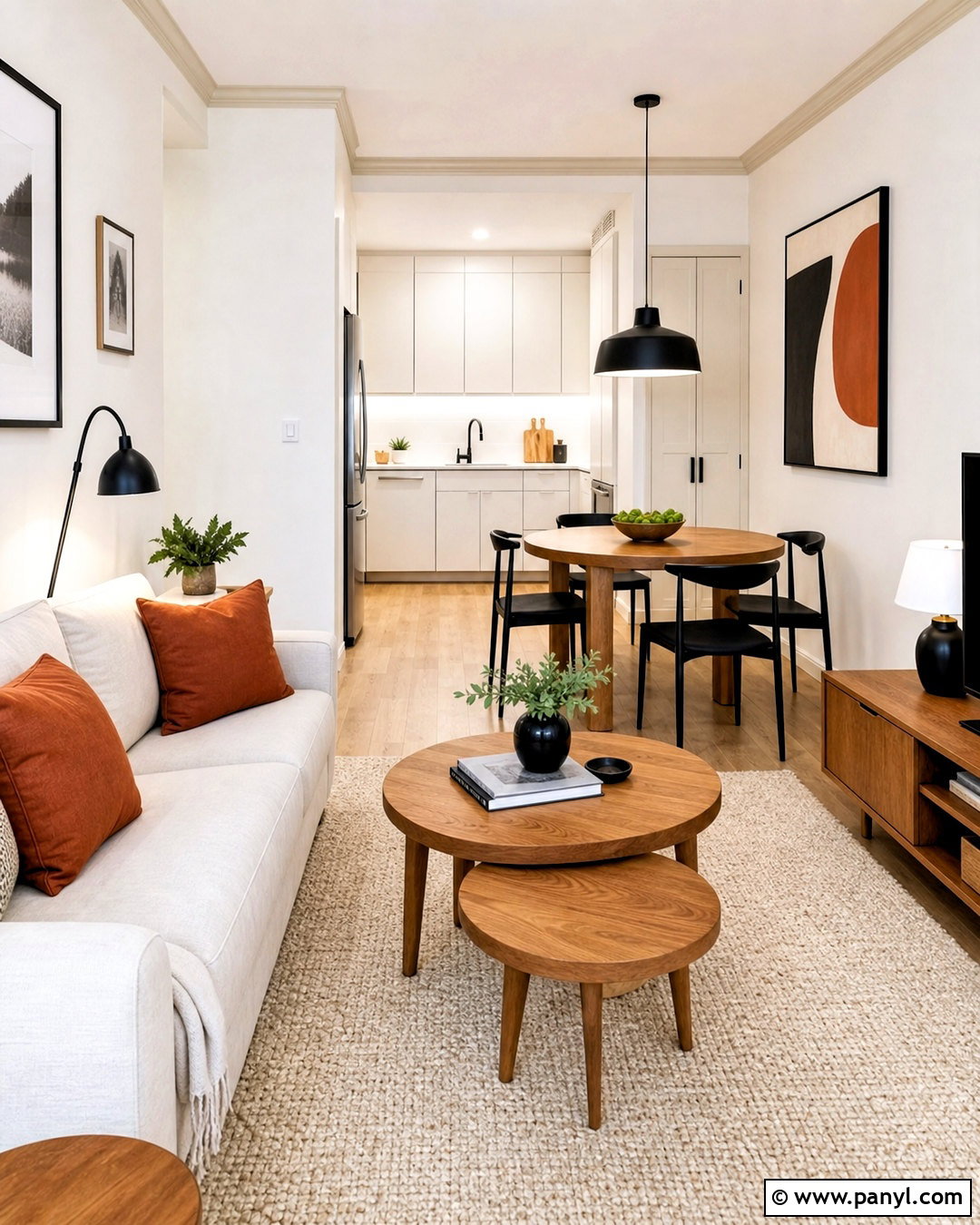 Tan Trim White Walls Small Apartment - 20 tan trim white walls