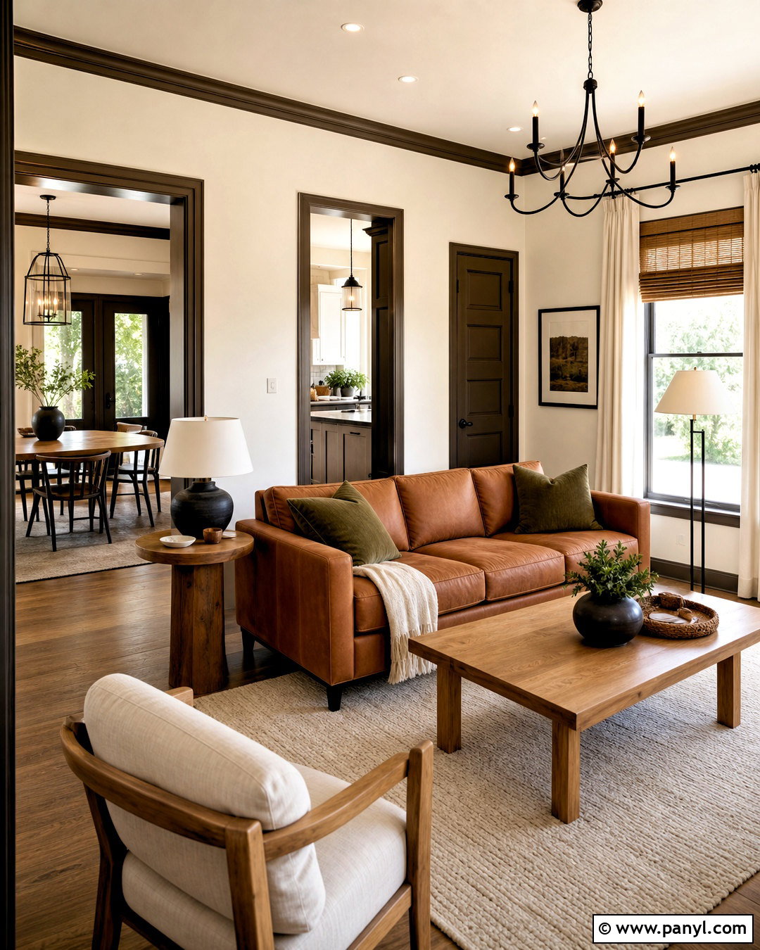 Tan Trim White Walls With Dark Doors - 20 tan trim white walls