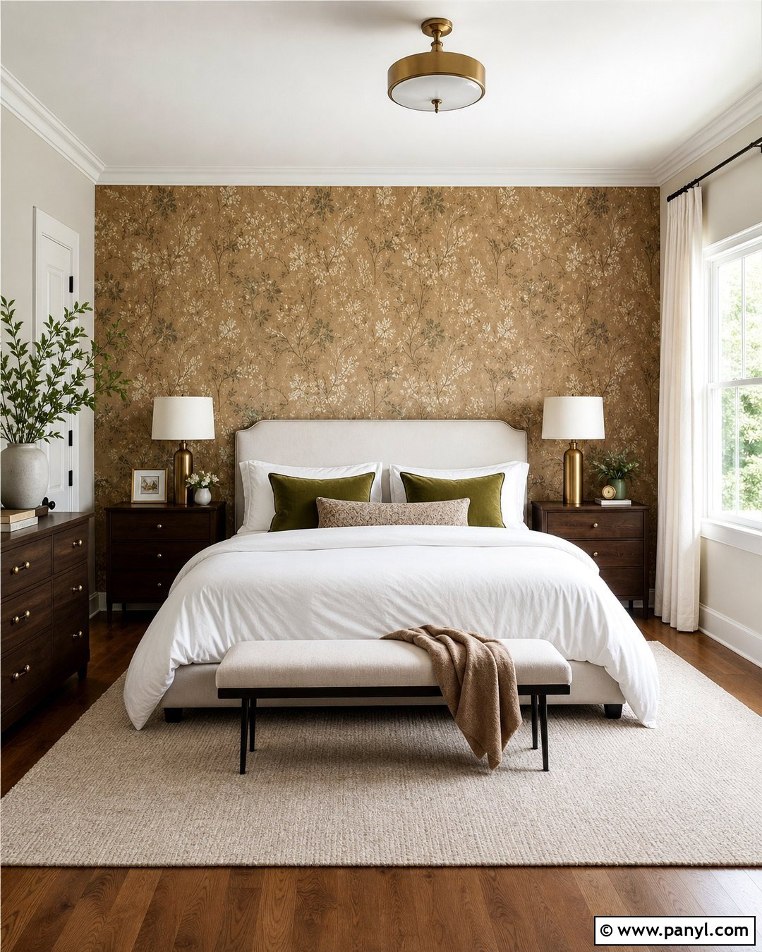 Tan Wallpaper Accent Wall - 30 Tan Accent Wall Ideas