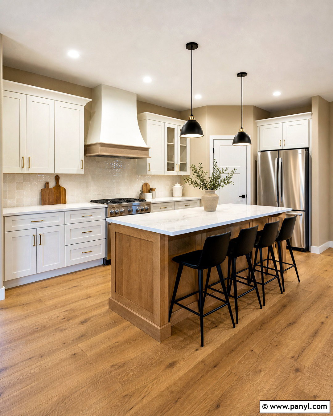 Tan Walls In A Modern Kitchen - 20 tan walls