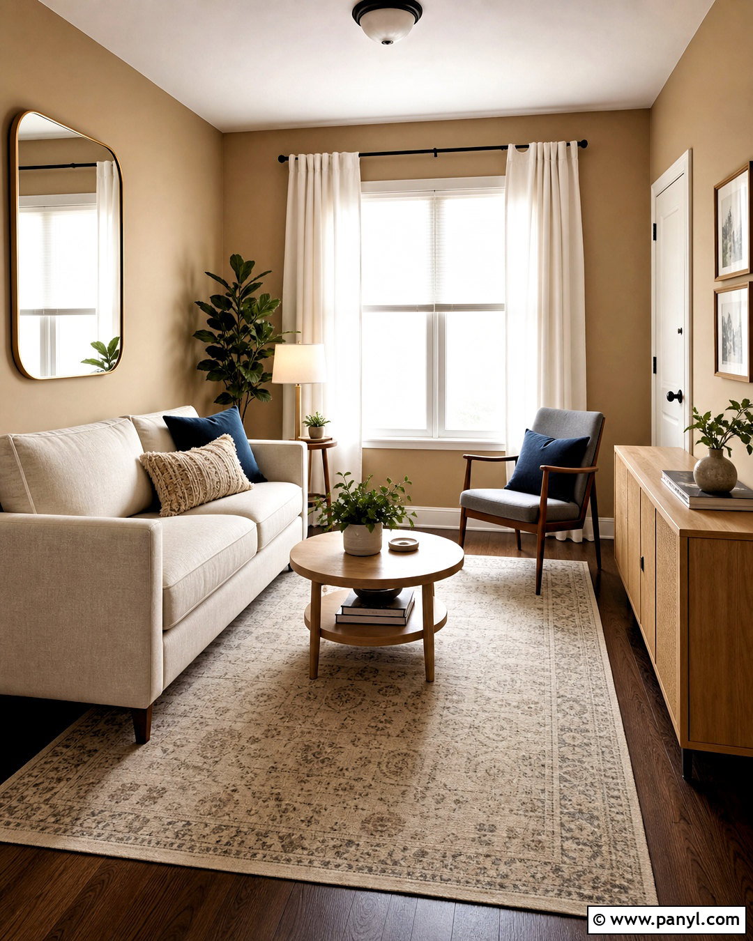 Tan Walls In A Small Living Room - 20 tan walls