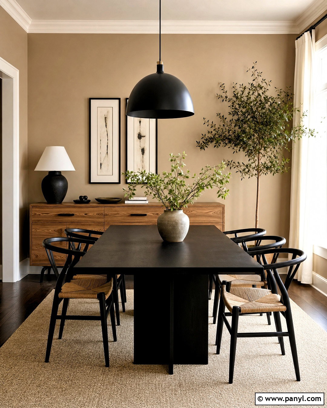 Tan Walls With Black Furniture - 20 tan walls