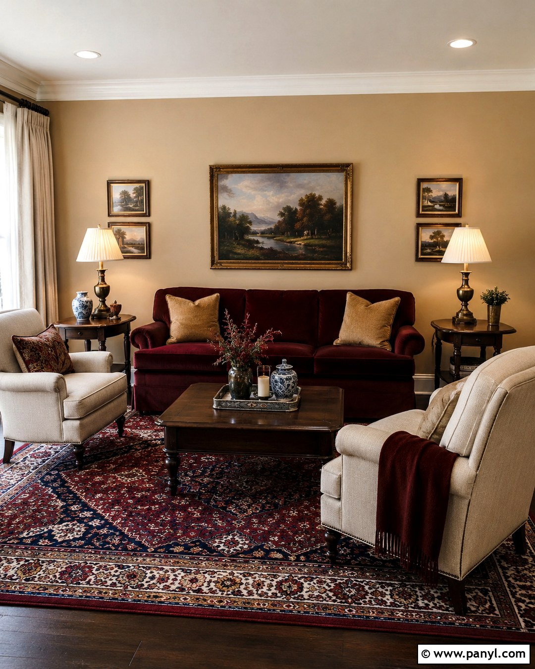 Tan Walls With Burgundy - 20 Tan Walls Living Room Color Scheme Ideas