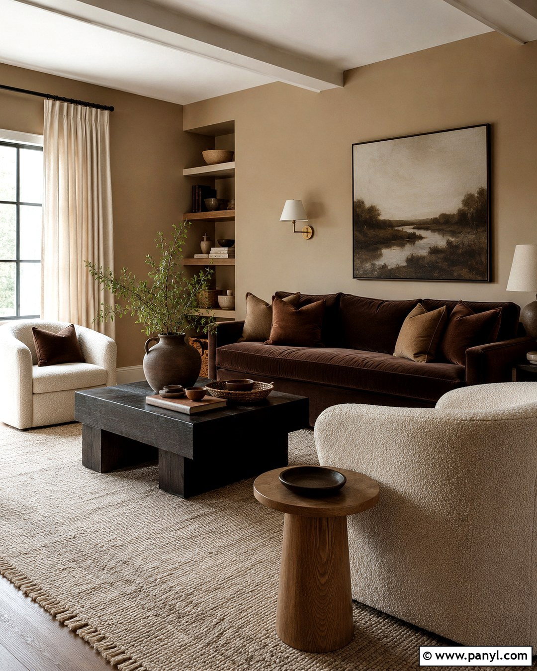 Tan Walls With Chocolate Brown - 20 Tan Walls Living Room Color Scheme Ideas