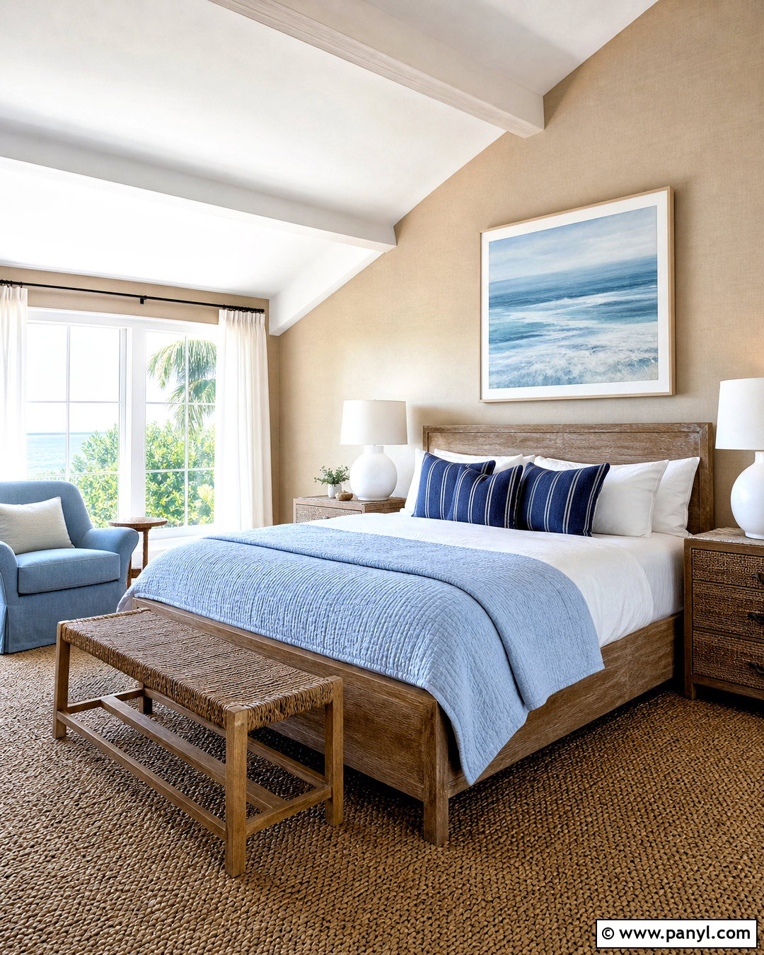 Tan Walls With Coastal Bedroom Decor - 20 tan walls bedroom ideas