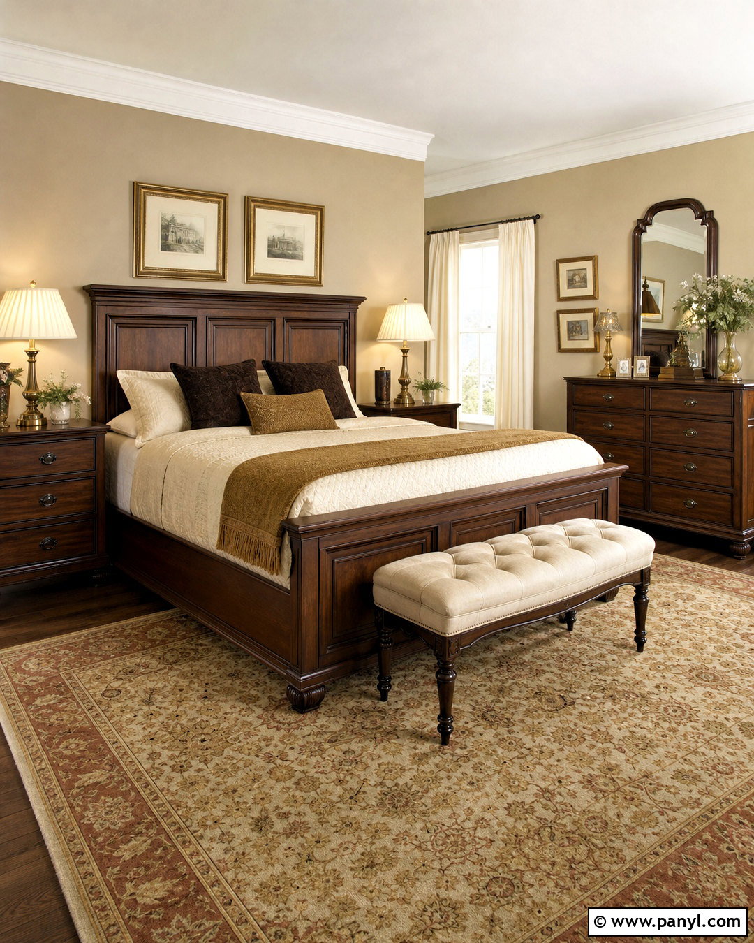 Tan Walls With Dark Wood Furniture - 20 tan walls bedroom ideas