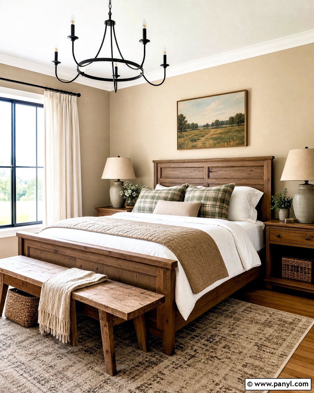 Tan Walls With Farmhouse Furniture - 20 tan walls bedroom ideas