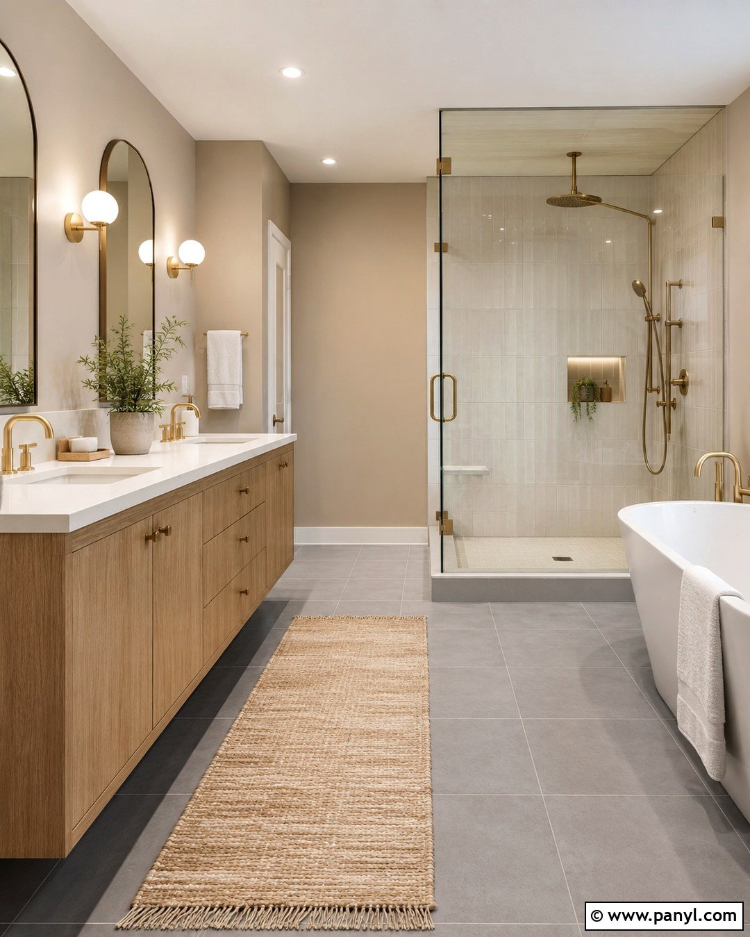 Tan Walls With Grey Bathroom Floors - 20 Tan Walls Grey Floor Ideas