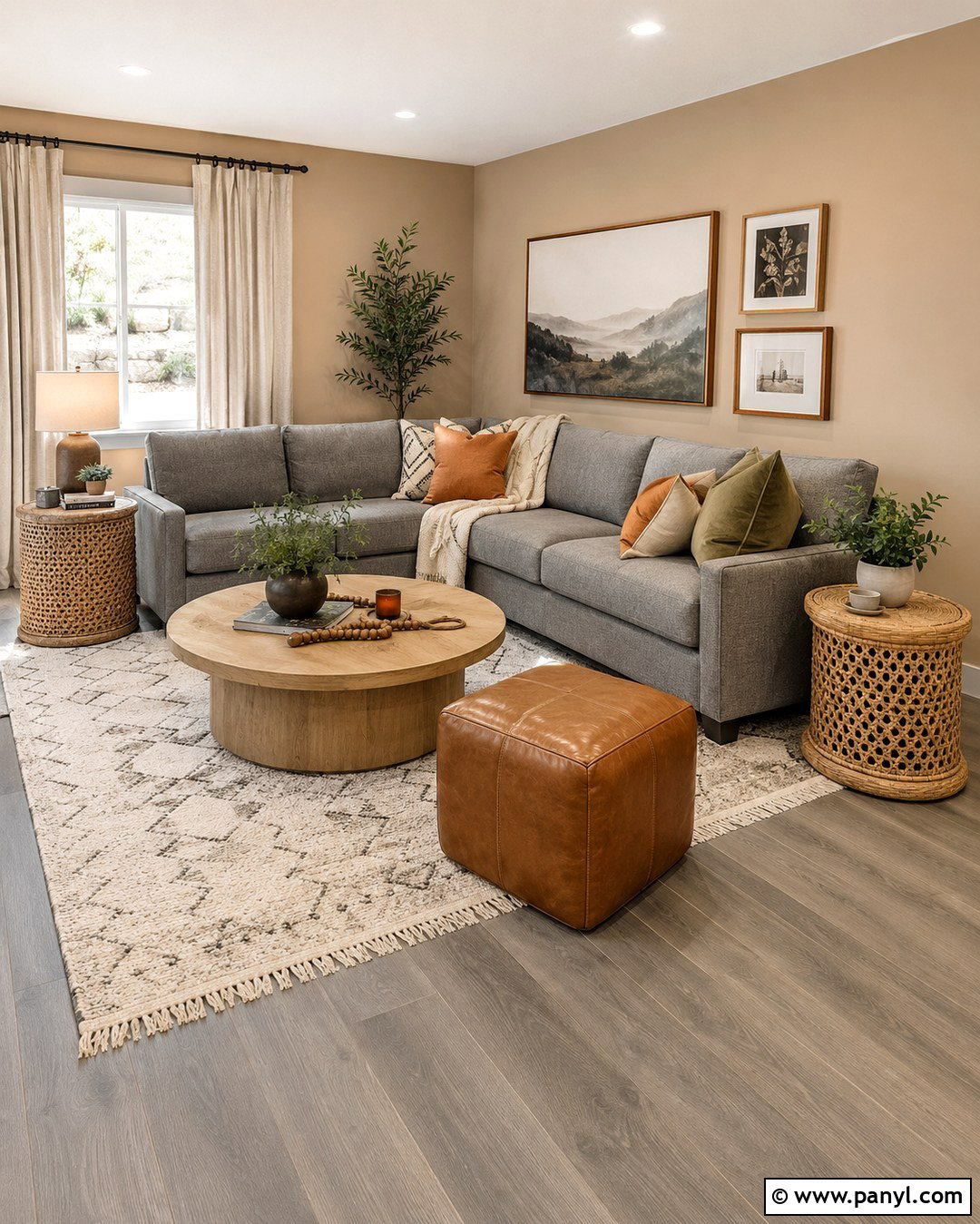 Tan Walls With Grey Sectional Sofa - 20 Tan Walls Grey Floor Ideas