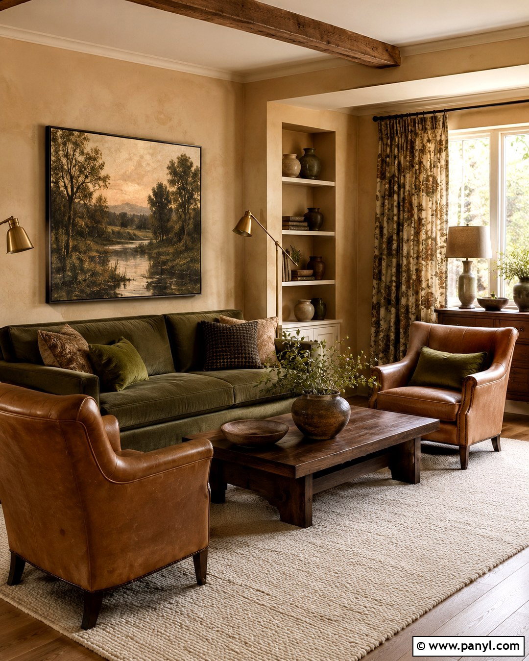 Tan Walls With Olive Green - 20 Tan Walls Living Room Color Scheme Ideas
