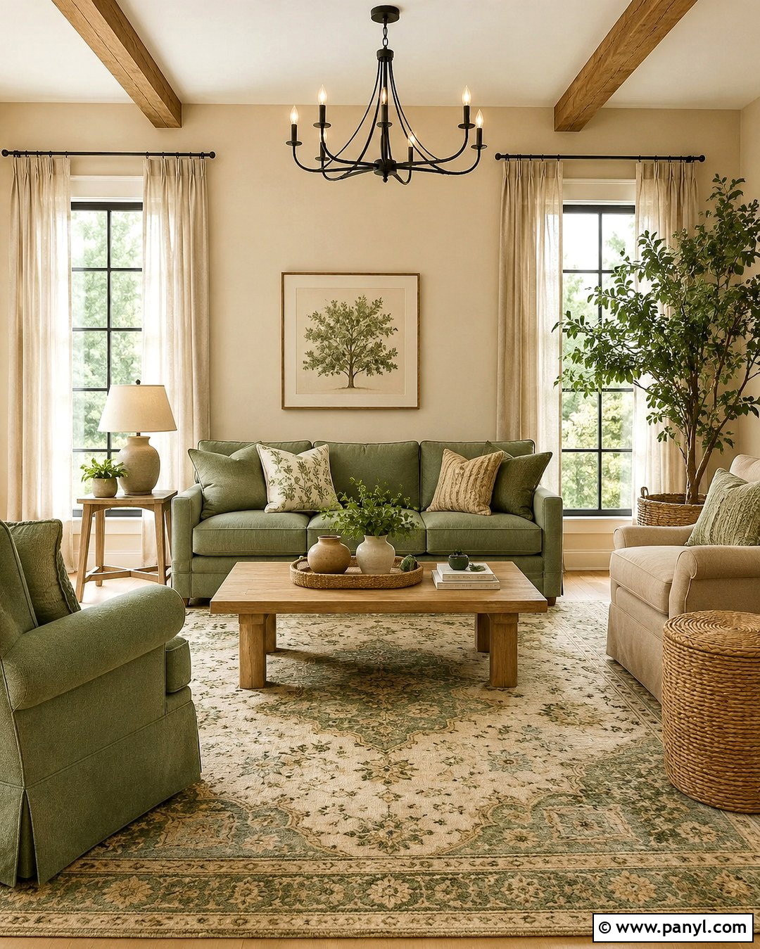 Tan Walls With Sage Green - 20 Tan Walls Living Room Color Scheme Ideas
