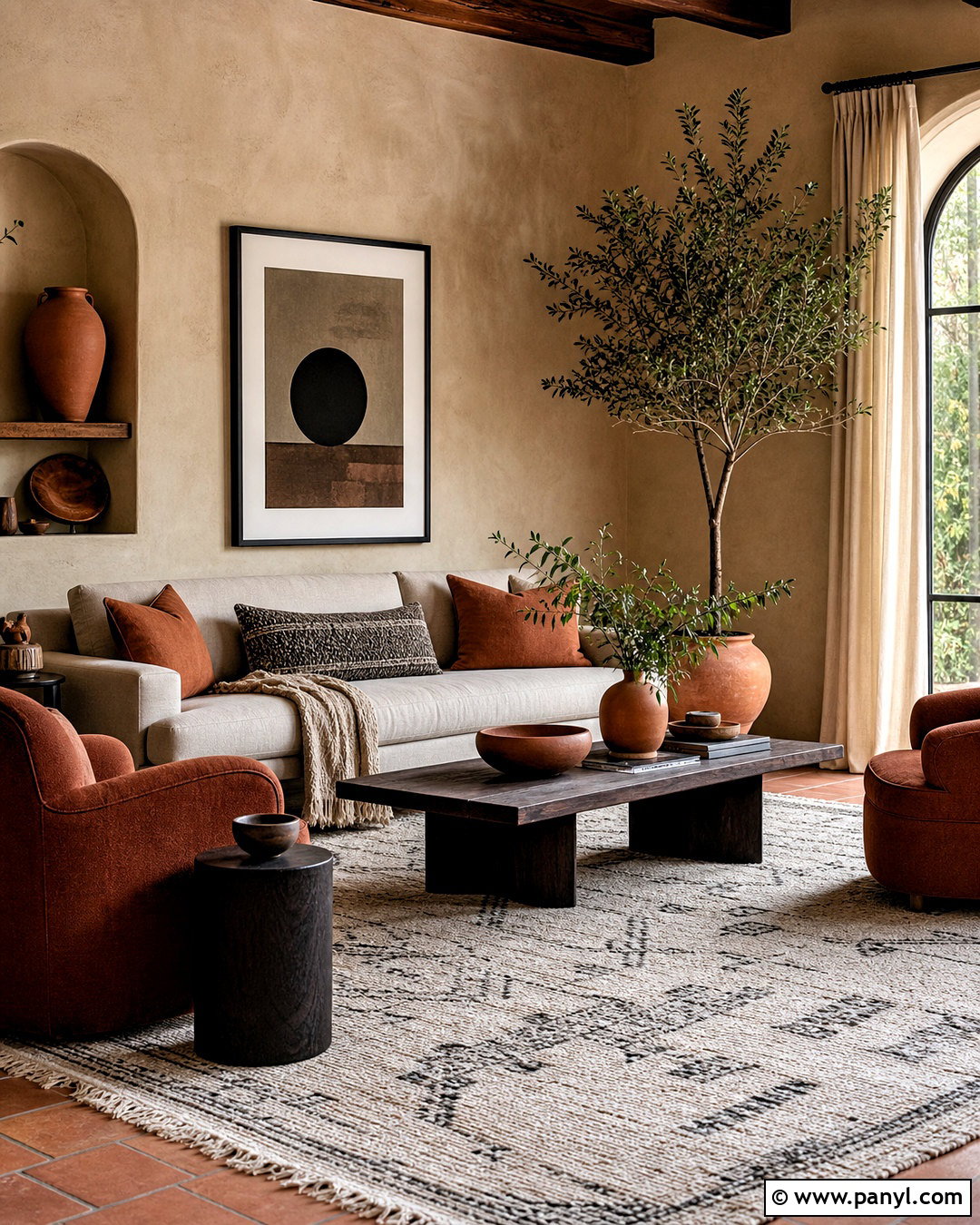 Tan Walls With Terracotta Decor - 20 tan walls