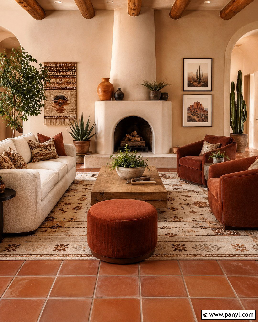 Tan Walls With Terracotta - 20 Tan Walls Living Room Color Scheme Ideas
