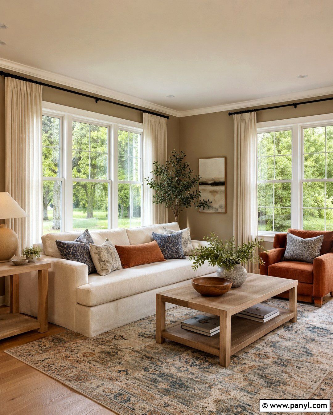 Tan Walls With White Window Trim - 20 Tan Walls With White Trim Ideas