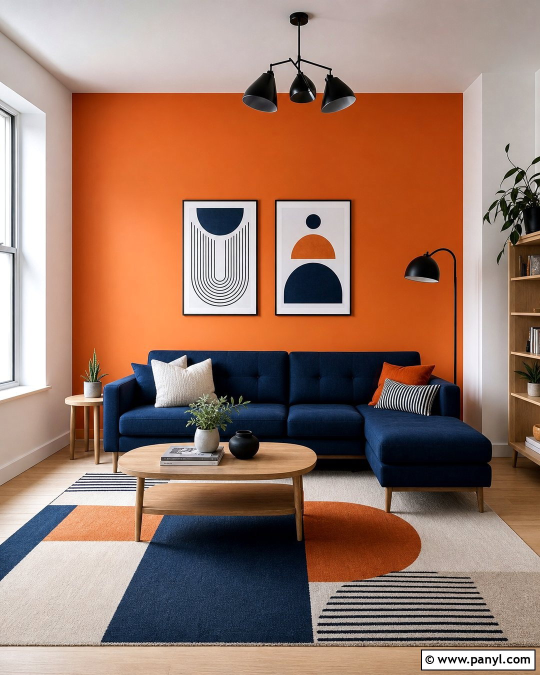 Tangerine Orange Accent Wall - 30 Orange Painted Walls