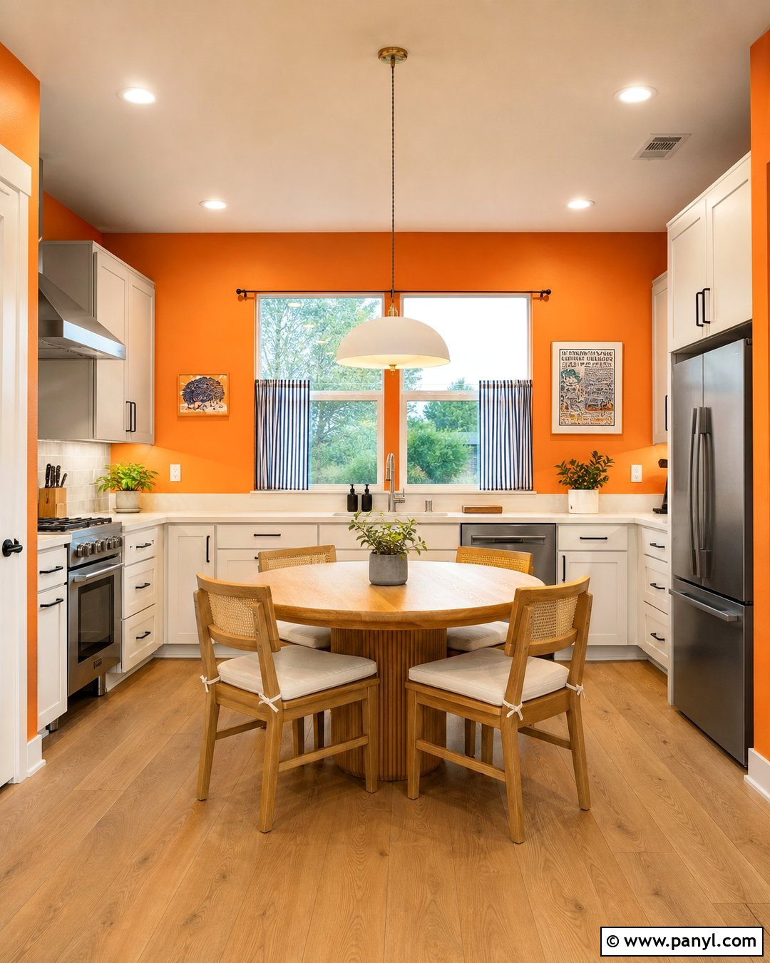 Tangerine Orange Kitchen - 30 Orange Wall Color Ideas
