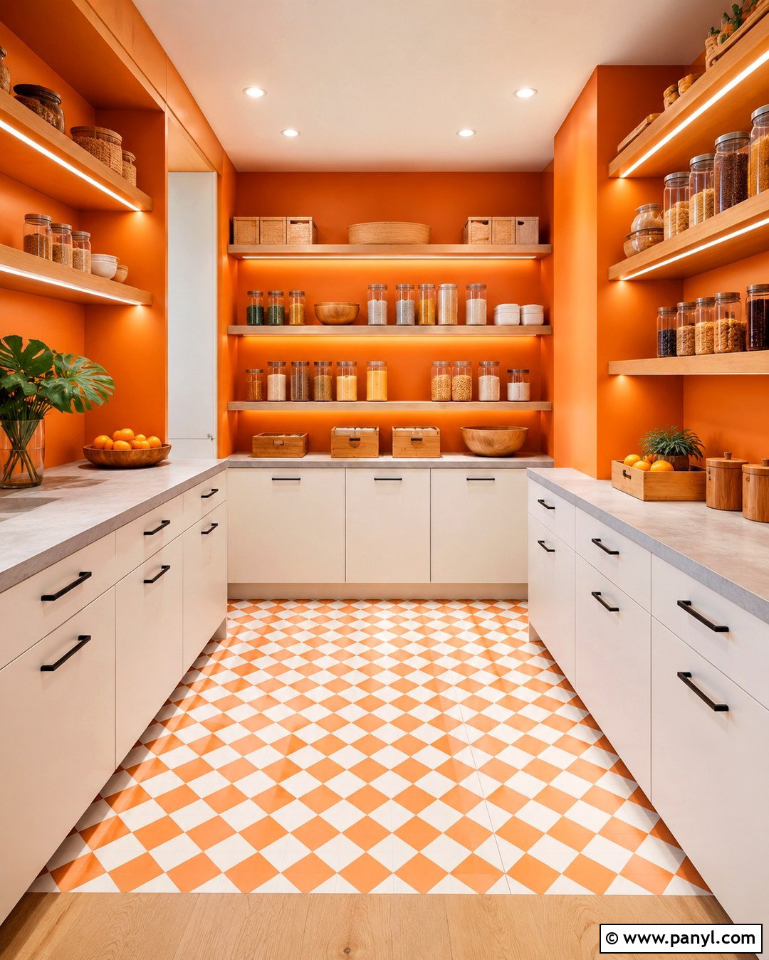 Tangerine Pantry Color - 20 Bright Pantry Colors