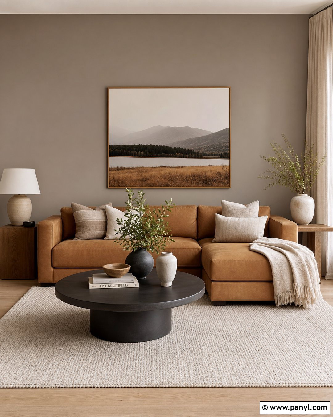 Taupe Accent Wall Behind Sofa - 25 Taupe Accent Wall Living Room Ideas