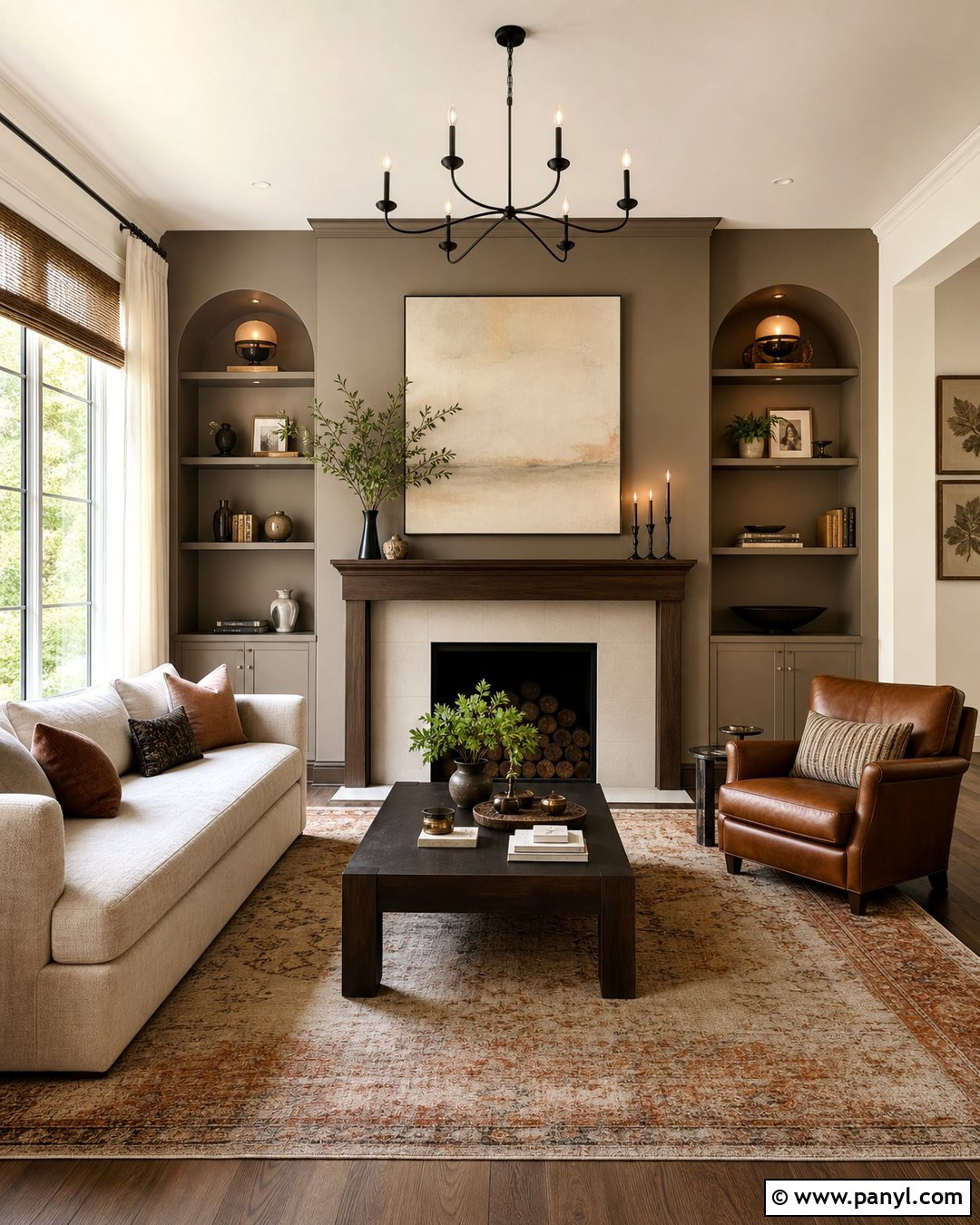 Taupe Accent Wall - 35 accent wall color ideas