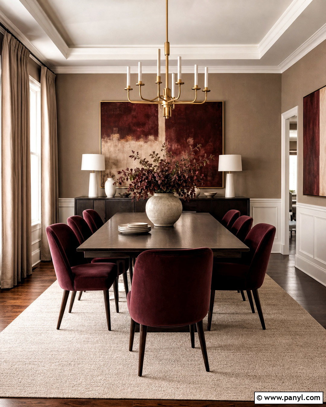 Taupe And Burgundy Dining Room - 20 taupe color schemes