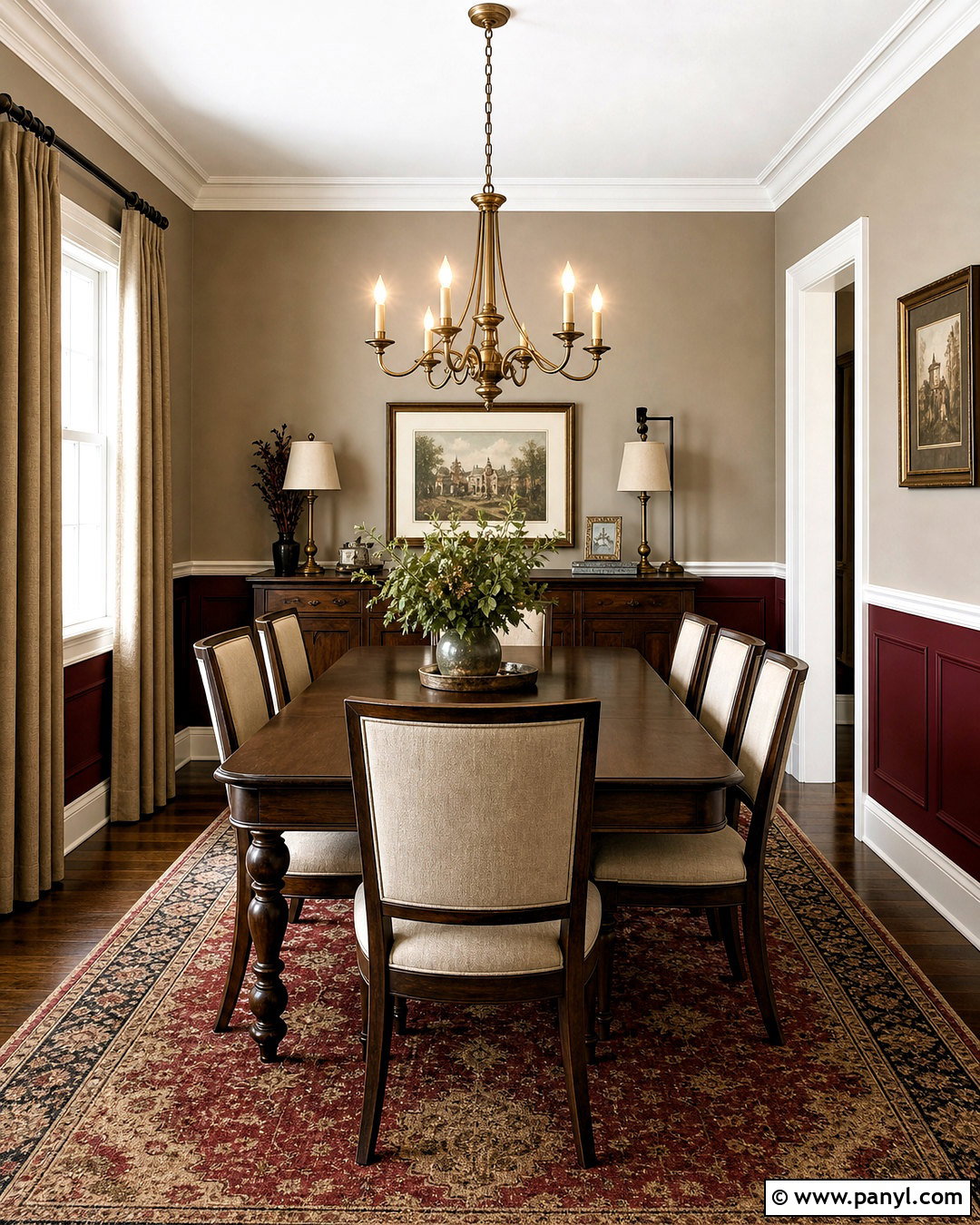 Taupe And Burgundy Interior Paint Scheme - 20 interior paint schemes