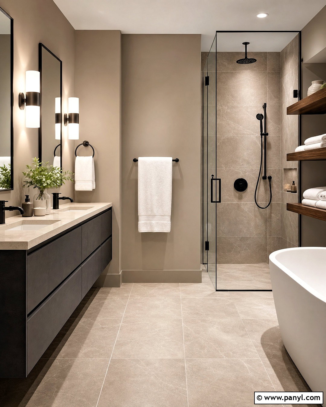 Taupe And Charcoal Bathroom - 20 taupe color schemes