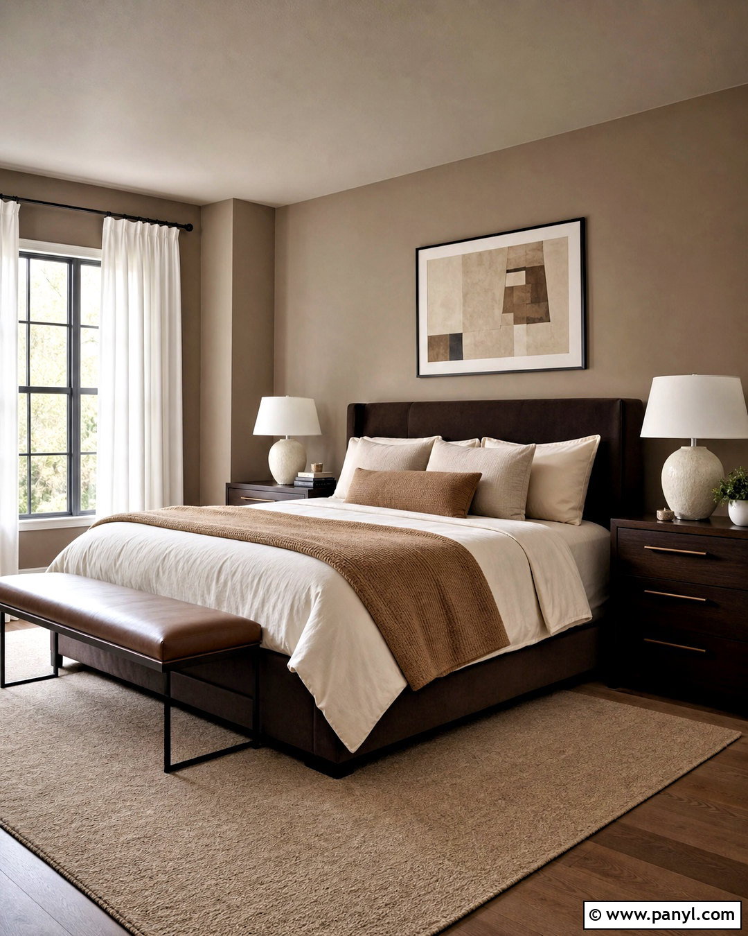Taupe And Chocolate Brown Bedroom - 20 taupe color palette ideas
