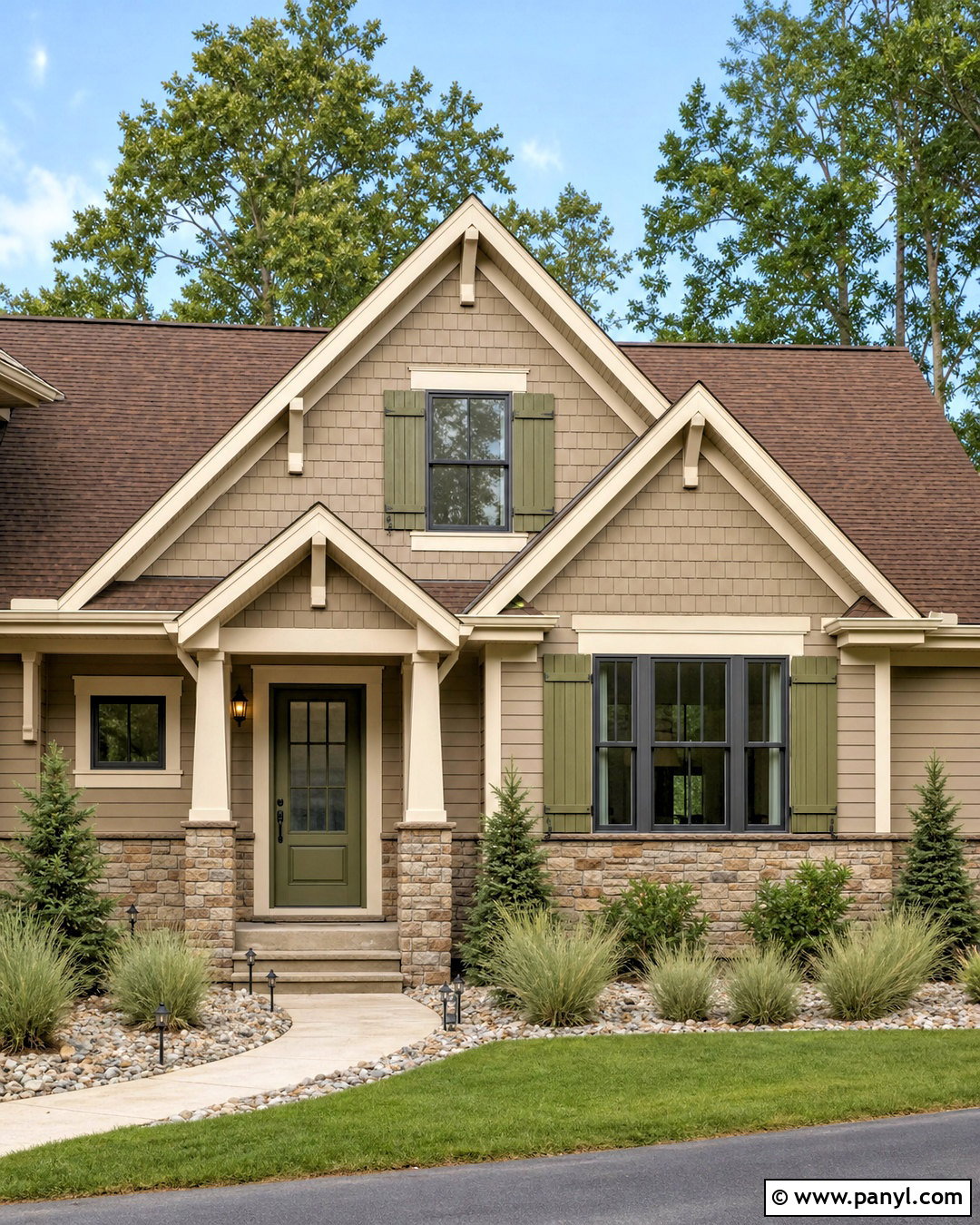 Taupe And Olive Exterior Color Scheme - 20 house exterior colors schemes