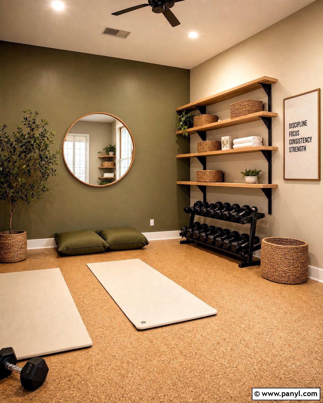 Taupe And Olive Gym Color Scheme - 20 gym color scheme ideas