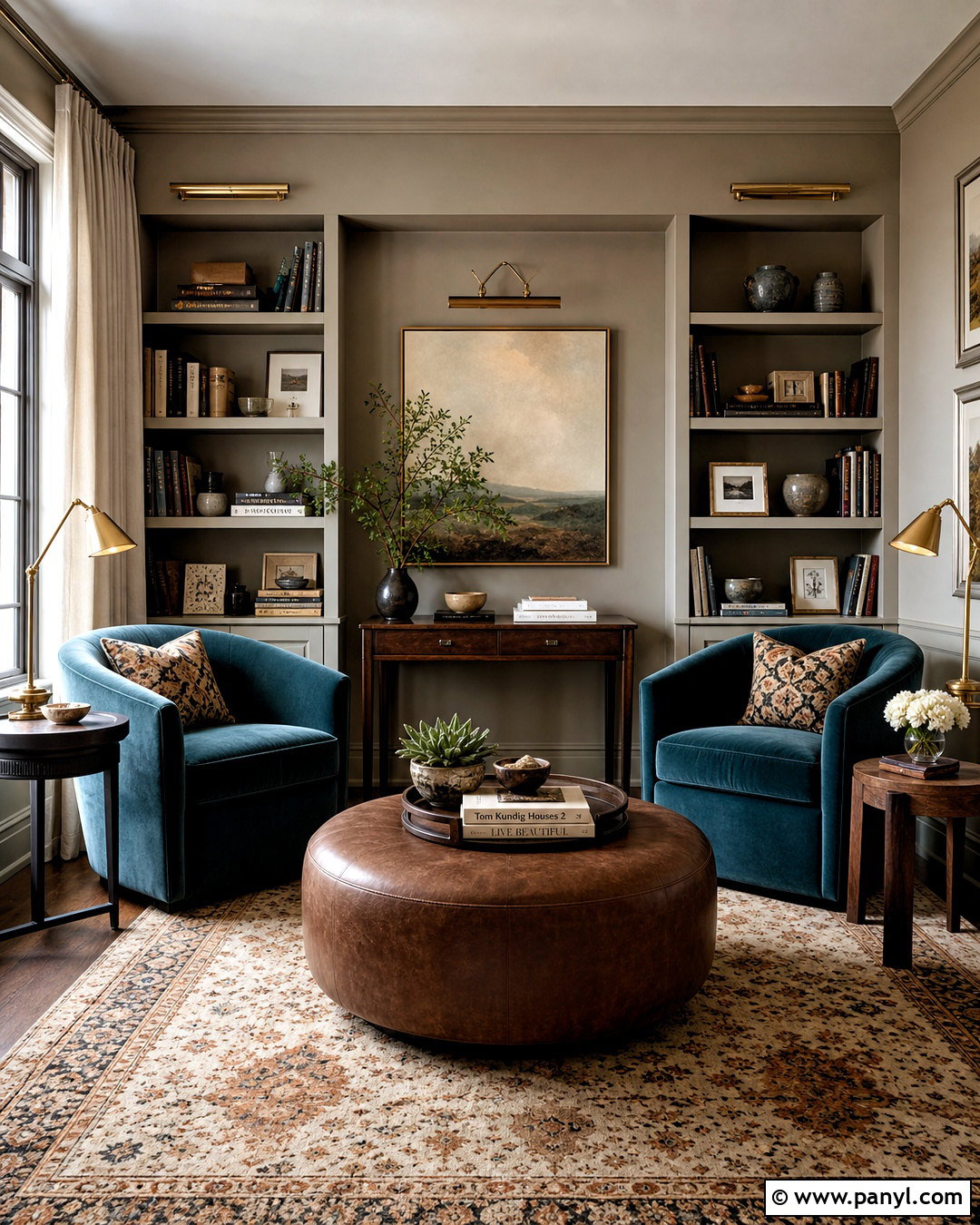 Taupe And Teal Reading Room - 20 taupe color palette ideas