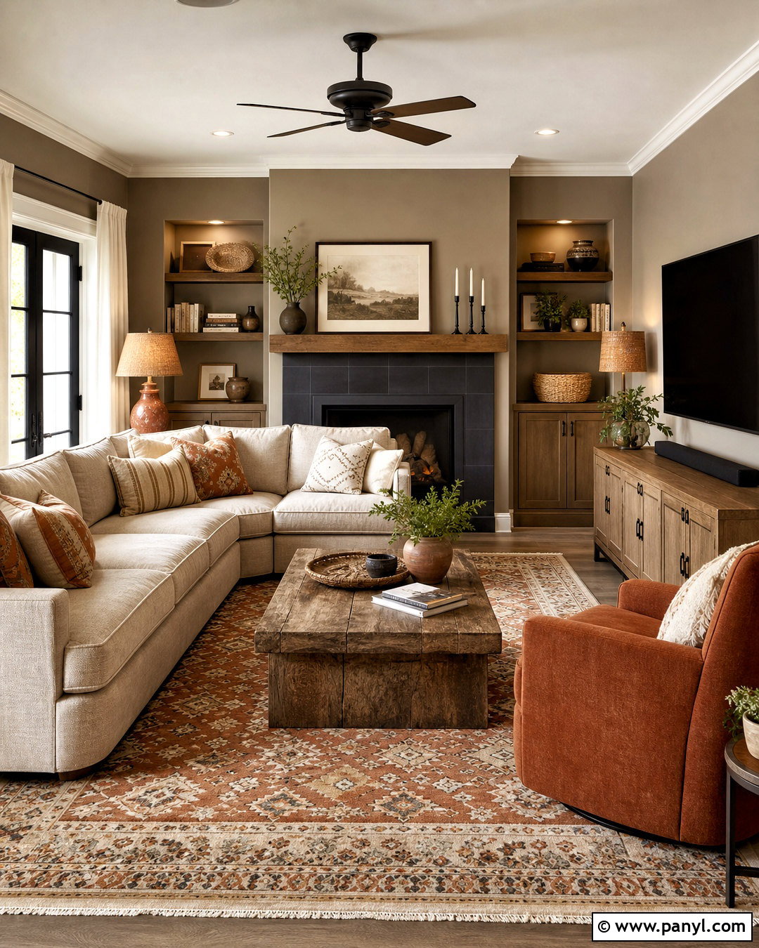 Taupe And Terracotta Family Room - 20 taupe interior ideas